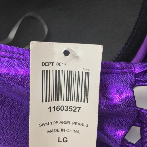 Disney Ariel Little Mermaid Clam Shell Bikini Top - Picture 5 of 7